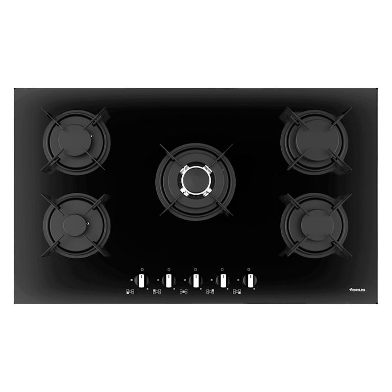 Plaque de Cuisson Encastrable FOCUS F4109B 5 Feux 90 cm - Inox