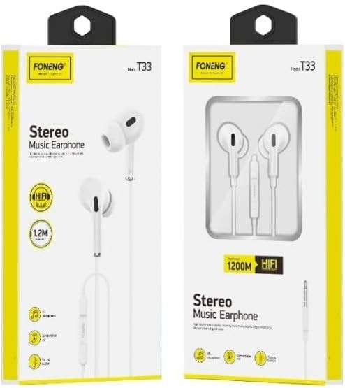 Écouteurs stéréo avec microphone T33