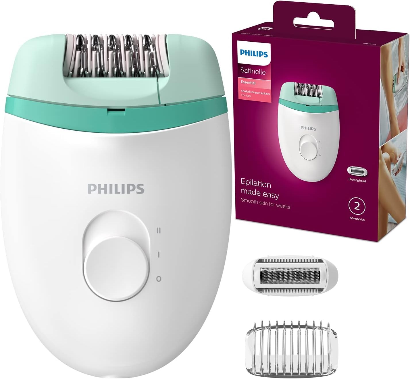 Épilateur Secteur PHILIPS BRE235/00 +1 Accessoire Zone Sensible
