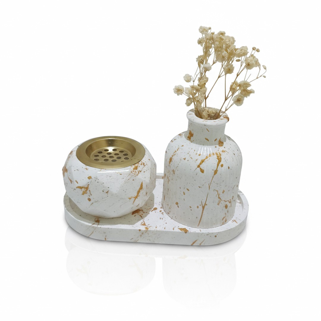 Ensemble d’Encensoir & Vase Décoratif