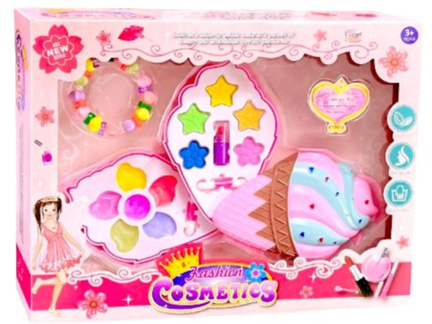 Kit de maquillage en forme de crème glacée