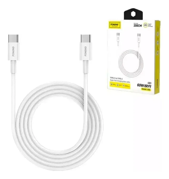 Câble de charge rapide X55 Type-C vers Type-C 60 W (2 mètres)