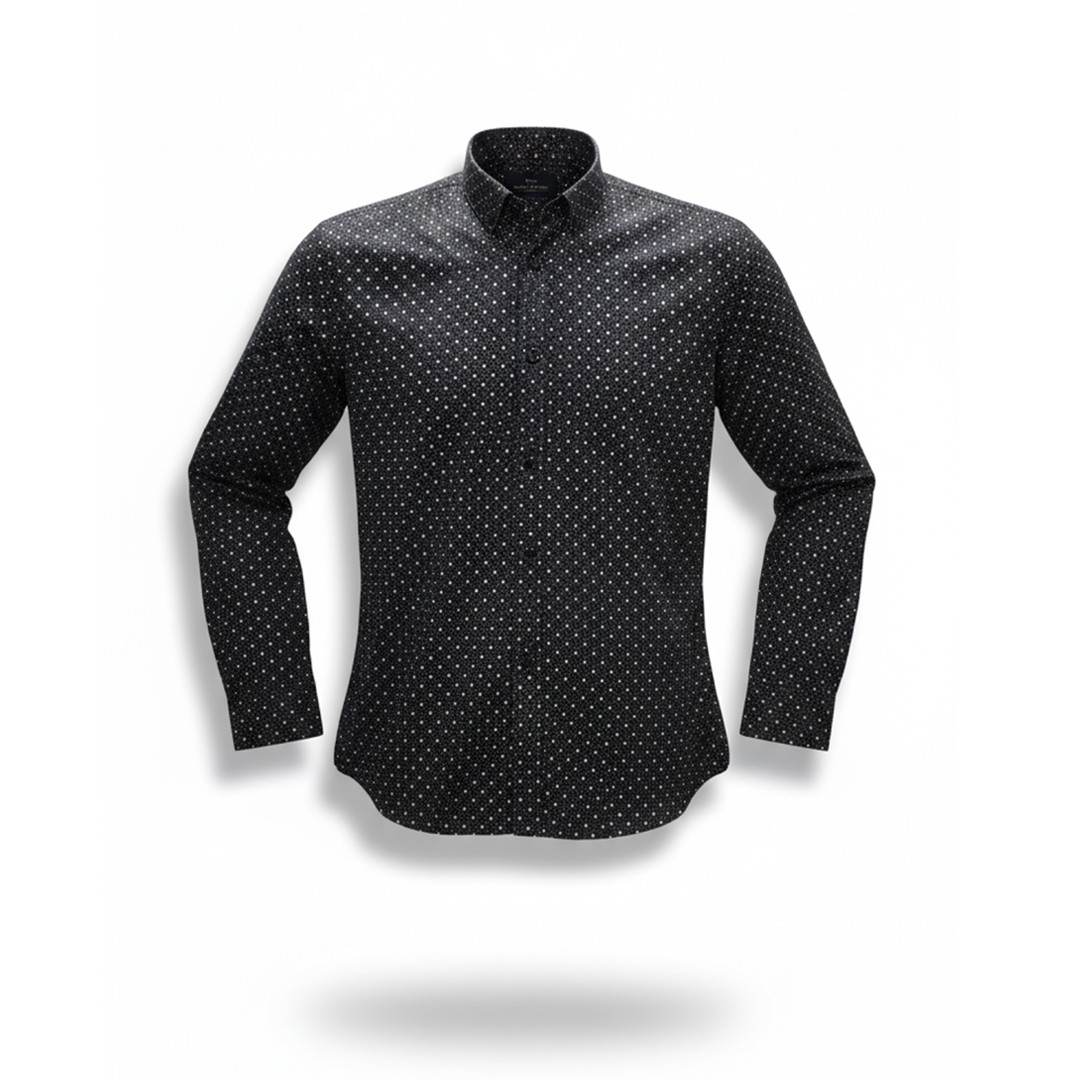 Chemise Homme Noir à Motif